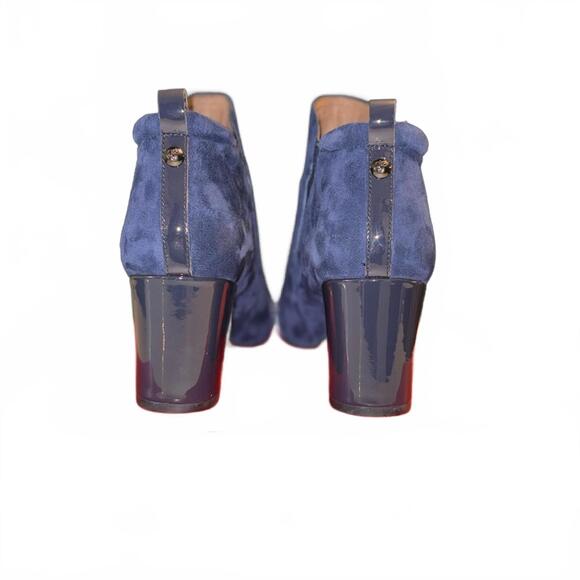 Donald J. Pliner Navy Suede Ankle Booties, Size 8 - Picture 4 of 6